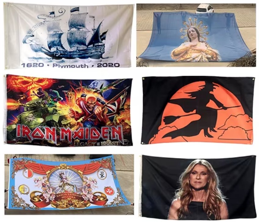 So gestalten Sie beidseitige Fahnen mit Ihrem eigenen Design