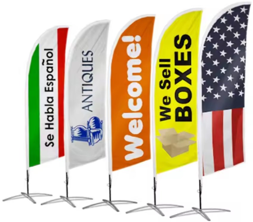 drapeau plume publicitaire