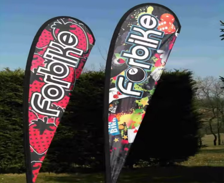 Drapeau personnalisé goutte d’eau