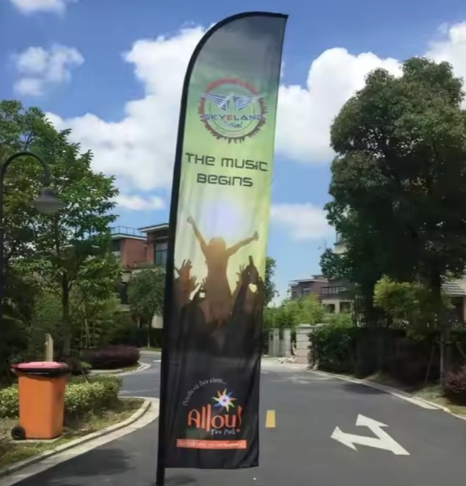 drapeau plume personnalisé