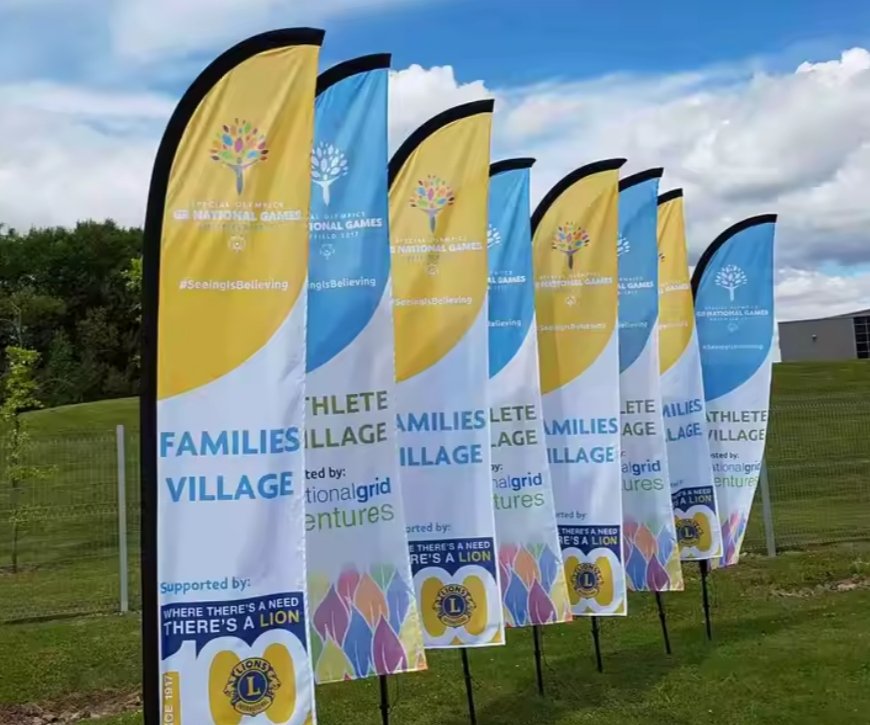 drapeau plume personnalisé