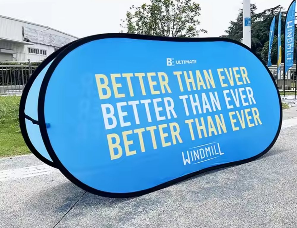 banderole Pop Out ovale