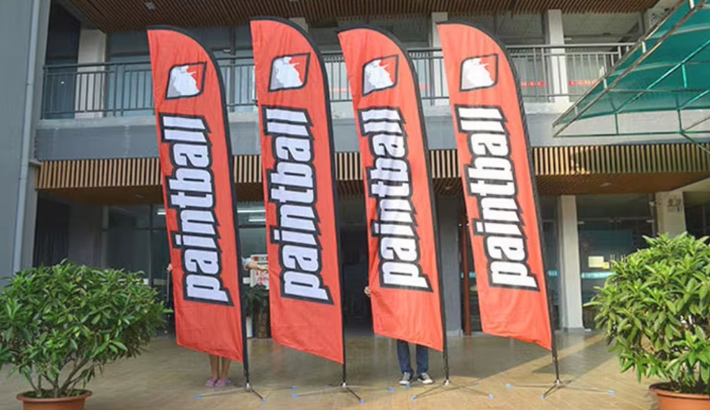 Drapeau publicitaire oriflamme pas cher