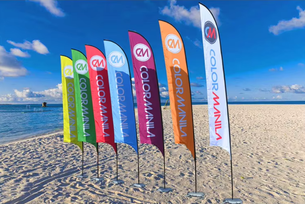 Drapeau publicitaire oriflamme pas cher