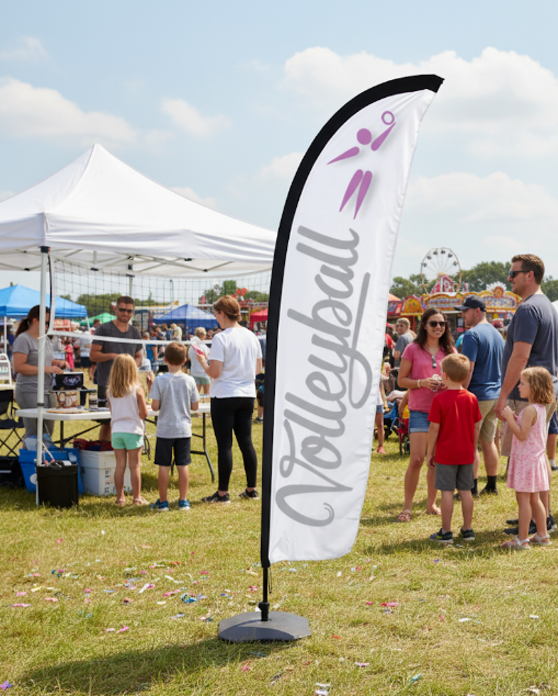 drapeau plume publicitaire