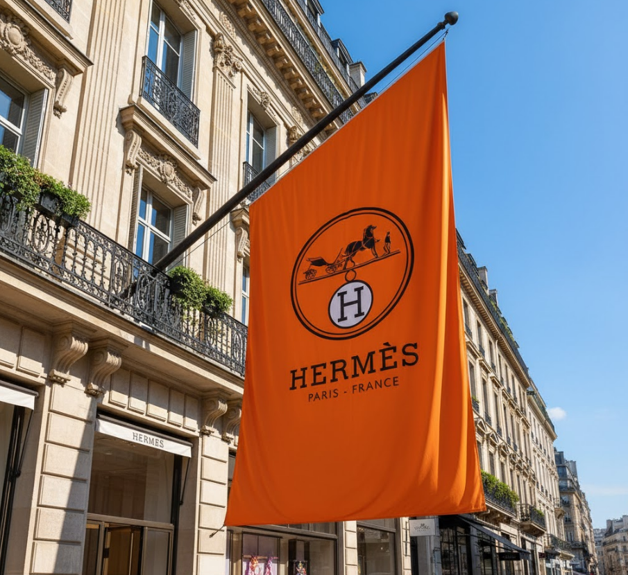 drapeau personnalisé logo