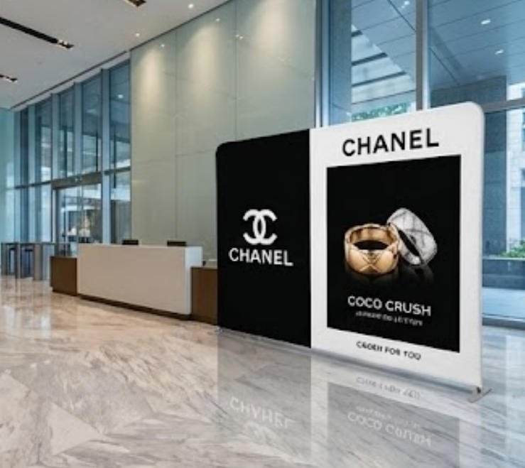 cadre tissu tendu autoportant 